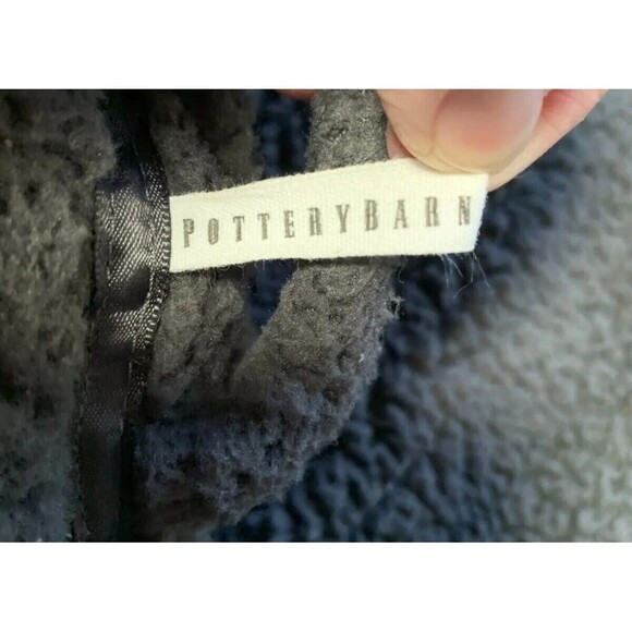 Pottery Barn Robe‎ Unisex Small Charcoal Gray Cozy Knit Long Sleeve Tie Waist - Picture 8 of 15